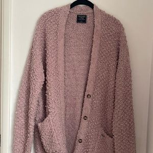 Pink Plush Abercrombie Oversized Cardigan